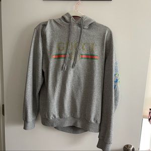 Gucci Logo with Dragon embroidered hoodie